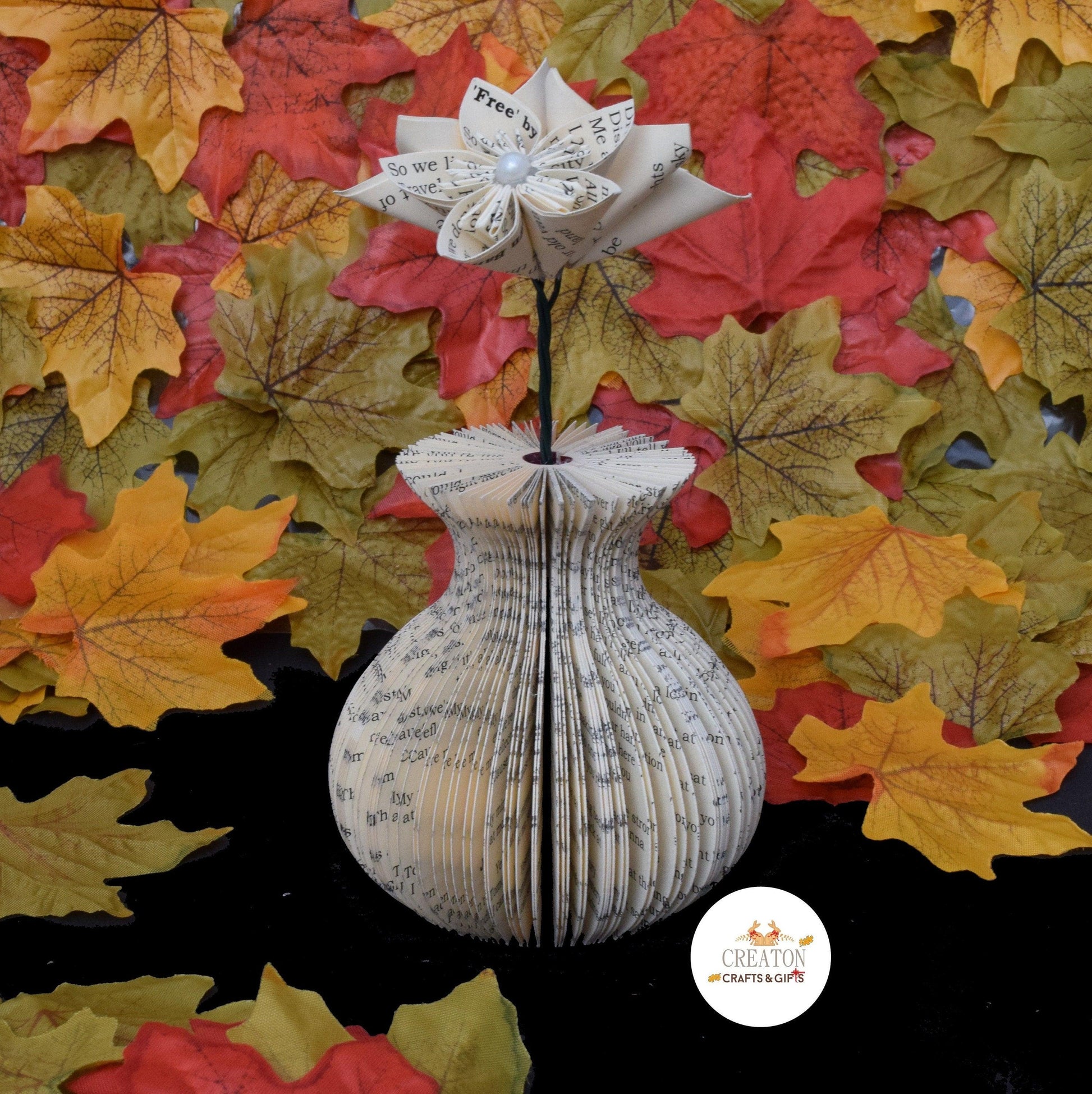 Personalised Vase and Flowers Book Gift - Paper Apple Co