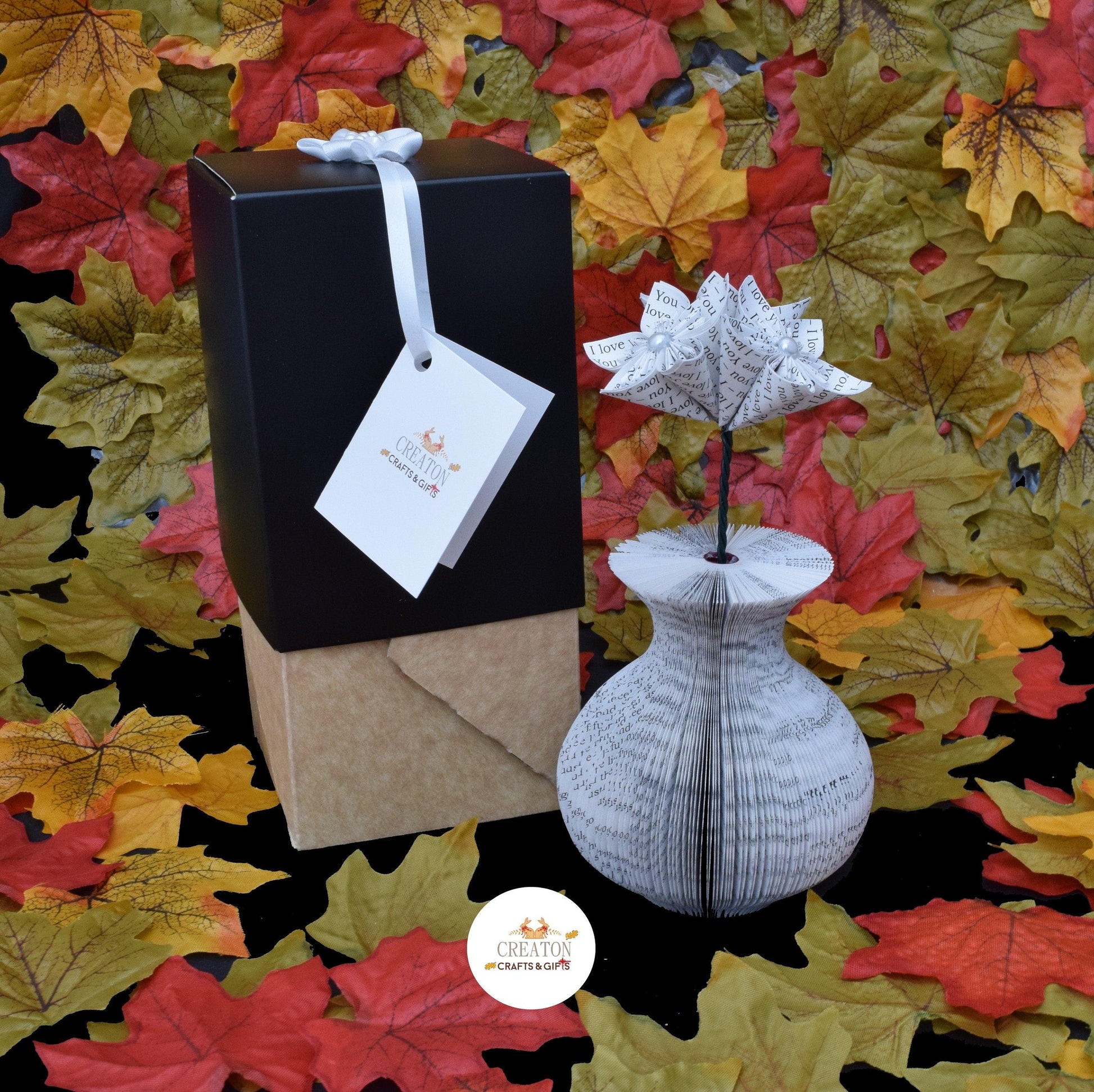 Personalised Vase and Flowers Book Gift - Paper Apple Co