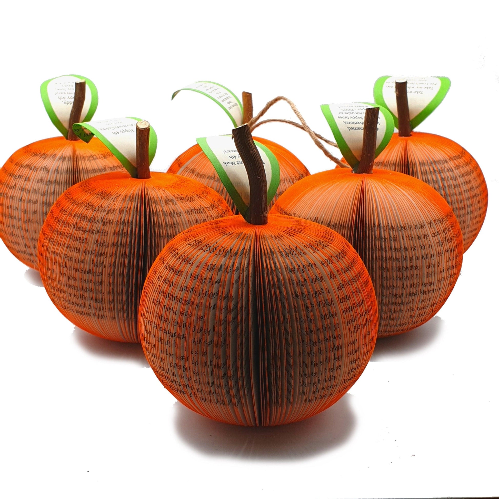 Orange Book Apple – Handmade 4th Anniversary Gift & Keepsake - Paper Apple Co