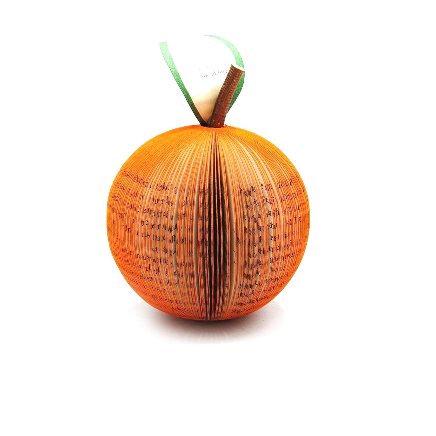 Orange Book Apple – Handmade 4th Anniversary Gift & Keepsake - Paper Apple Co