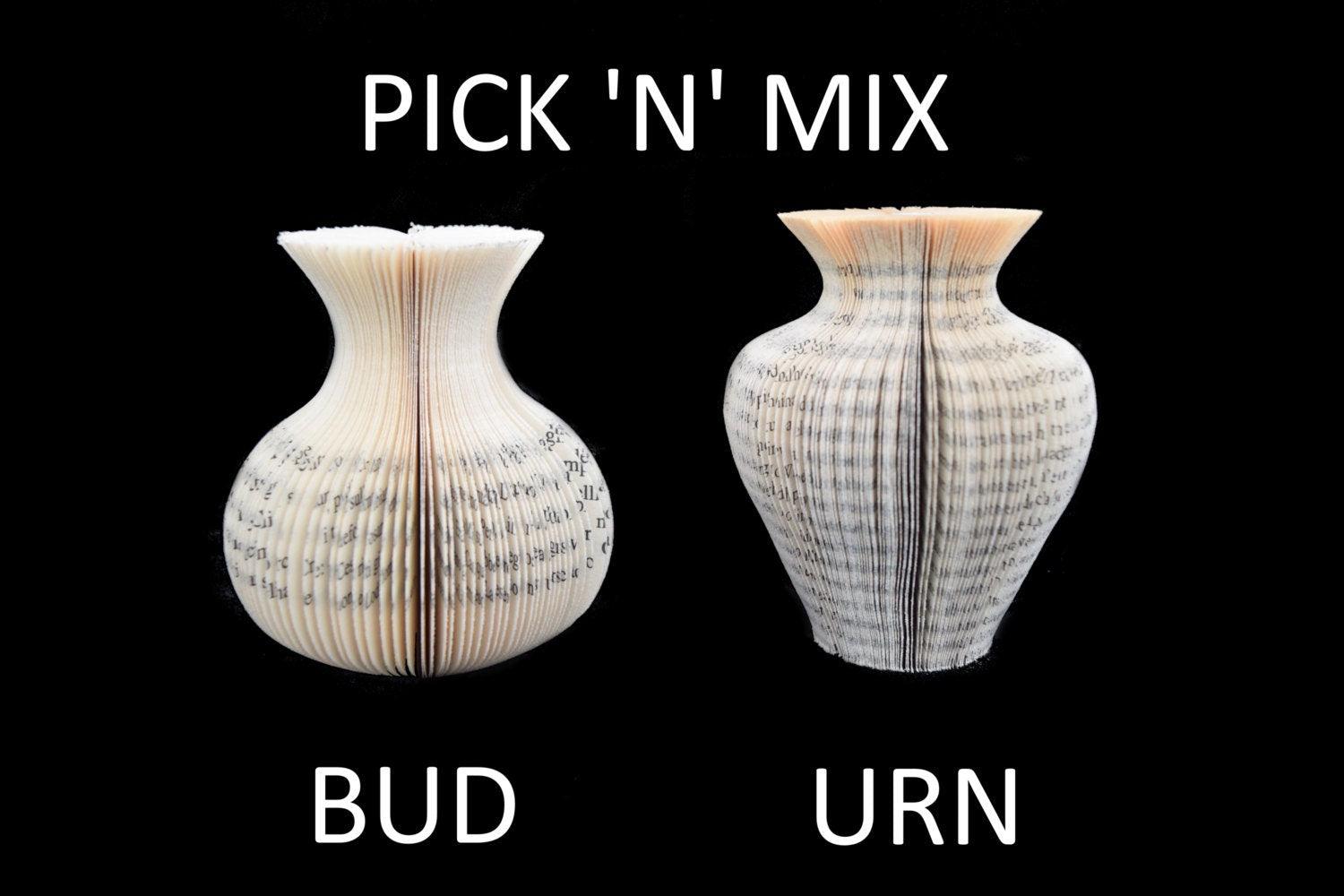 Vase and Red Roses Book Gift - Paper Apple Co