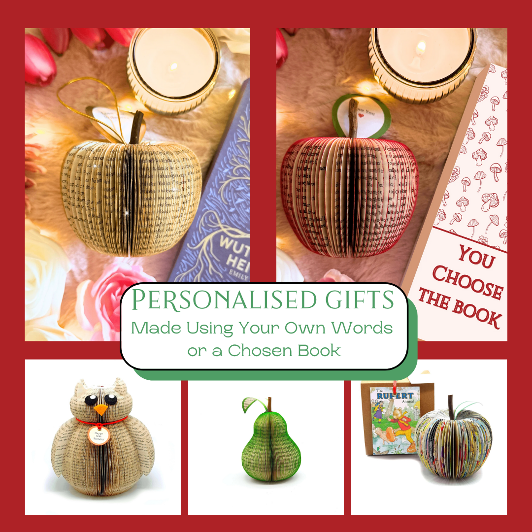 Personalised gifts made from books or your own words