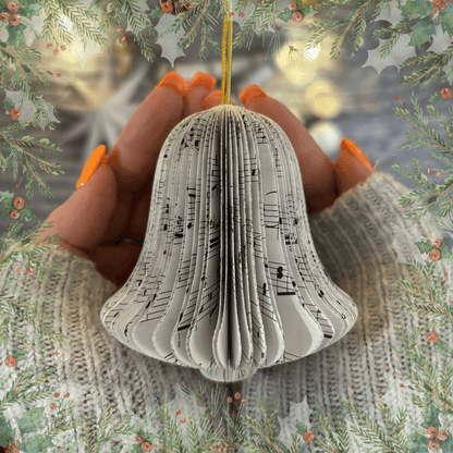 Hanging bell book decoration displayed as Christmas decoration