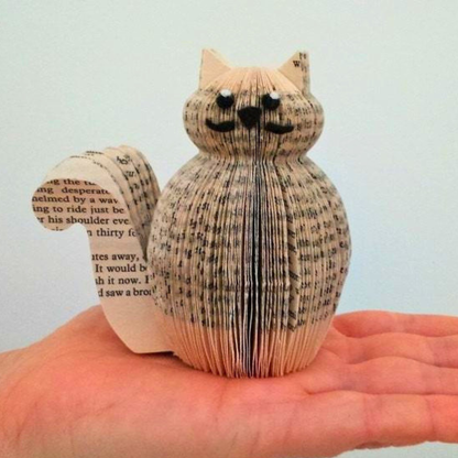 Mini Cat Book Gift | Handmade Book Page Gift