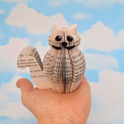 Mini Cat Book Gift | Handmade Book Page Gift