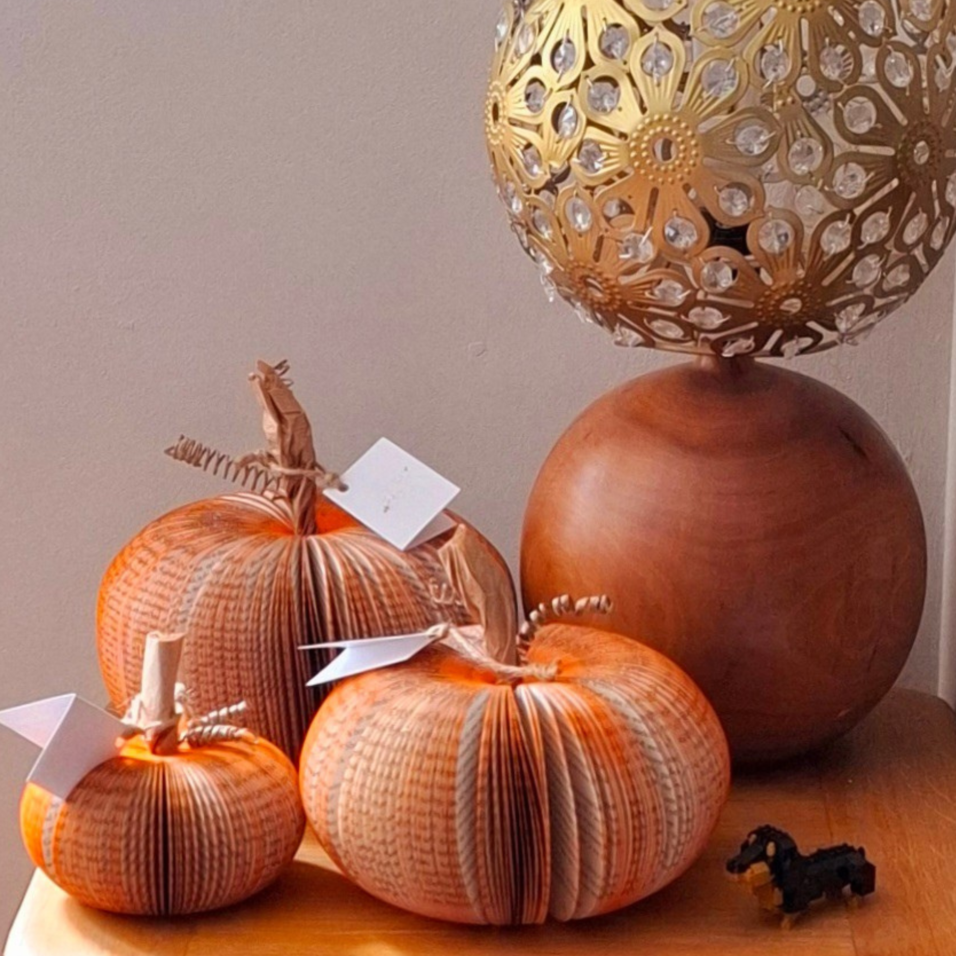Set of 3 Pumpkin large freestanding pumpkin decoration