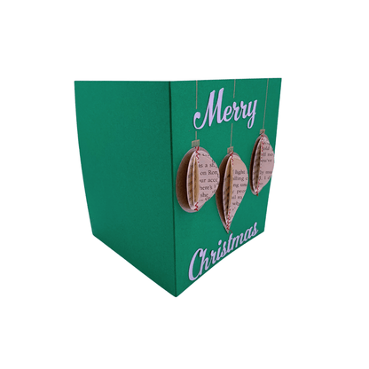Handmade Christmas Card on white background
