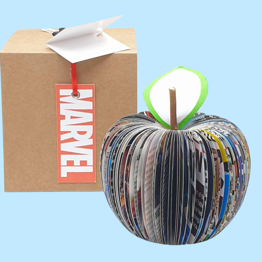 Personalised Captain America comic book apple gift for him, 4th anniversary superhero gift