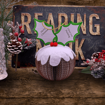 Hanging Christmas Pudding displayed as Christmas decoration