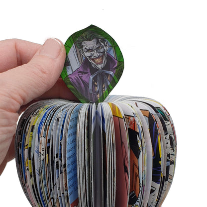 Joker comic book apple displayed beside original comic