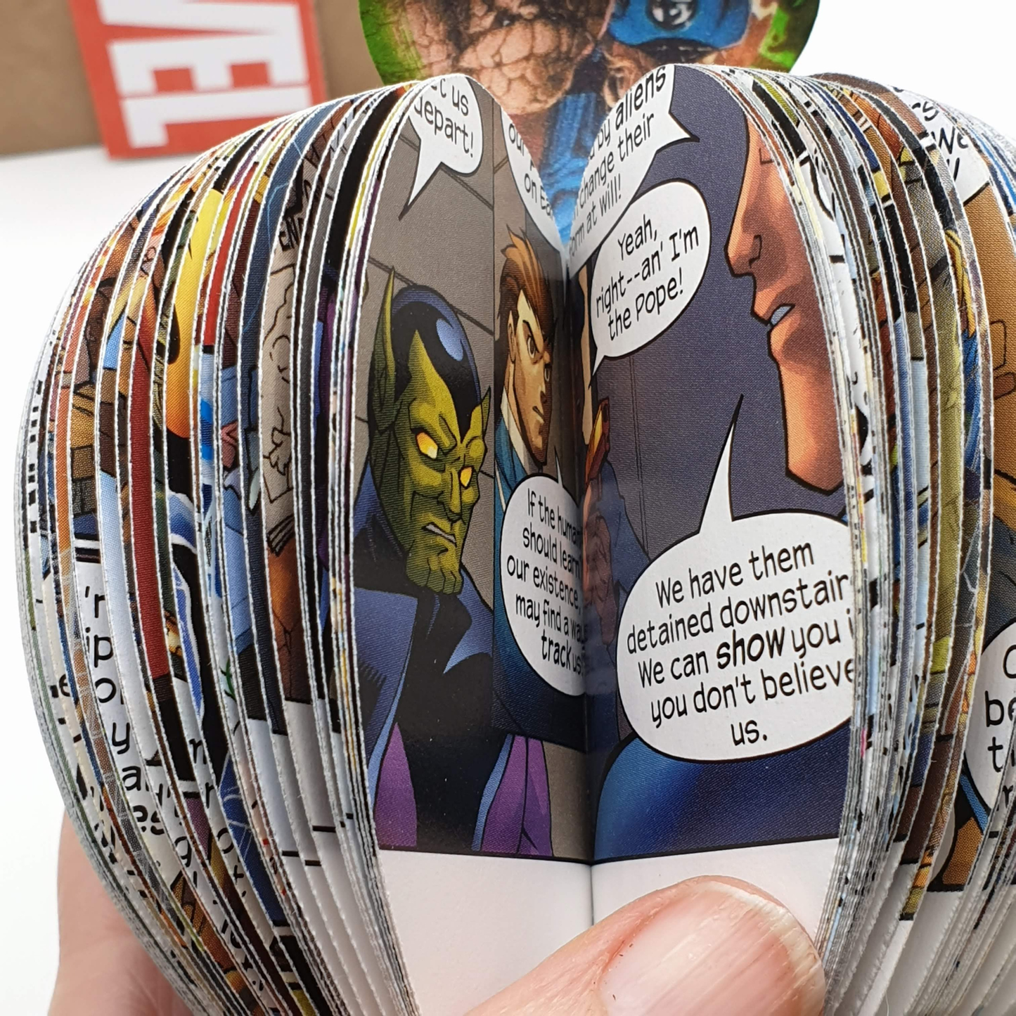 Fantastic Four comic book apple presented in luxury gift box ready for gifting