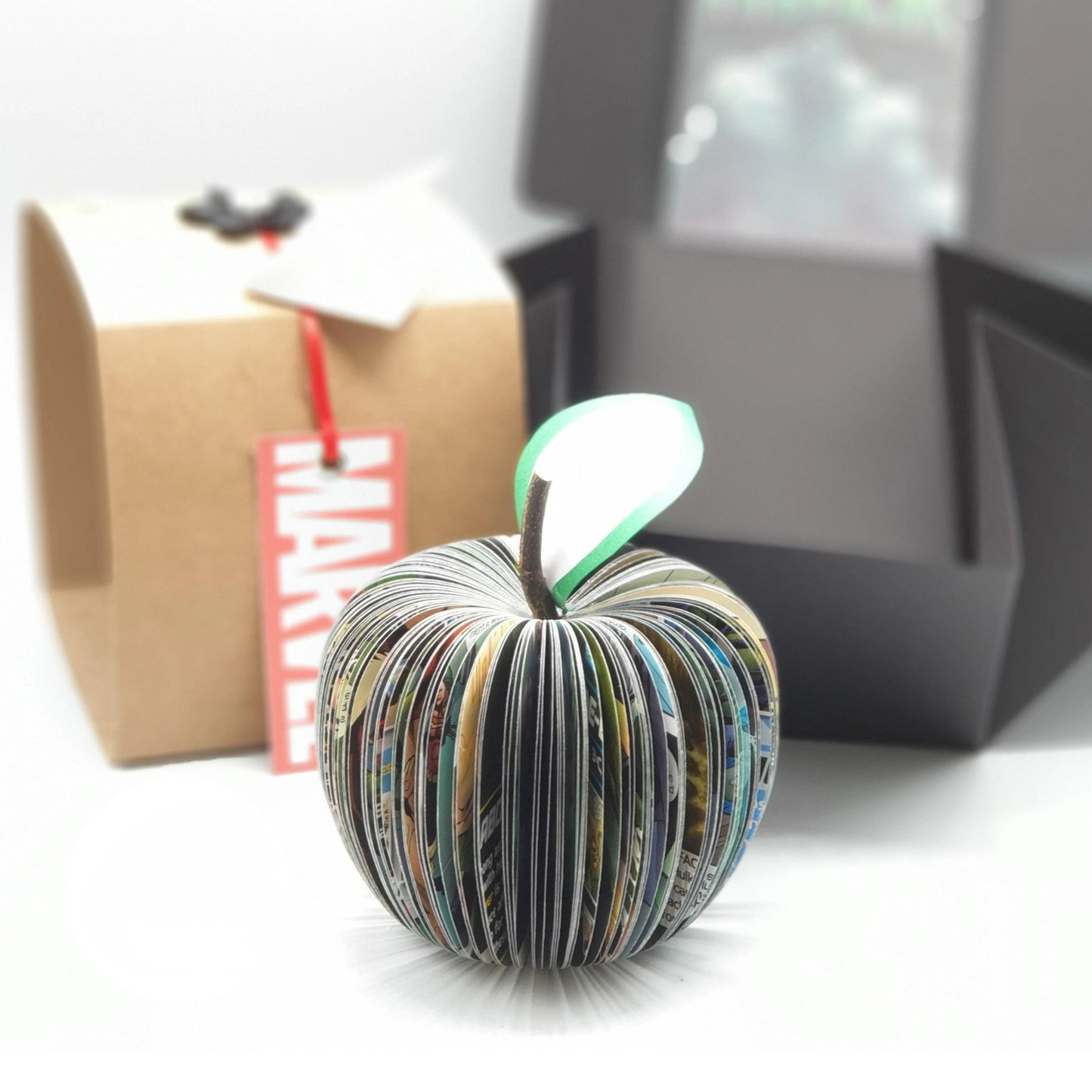 Personalised Hulk comic book apple gift for him, superhero 4th anniversary present