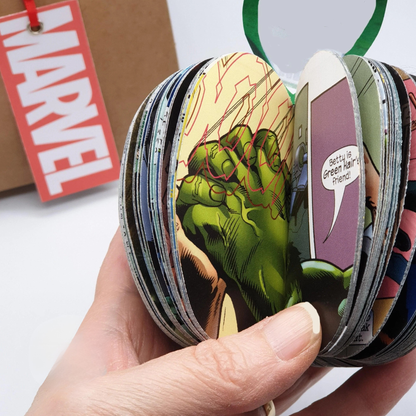 Personalised Hulk comic book apple gift for him, superhero 4th anniversary present