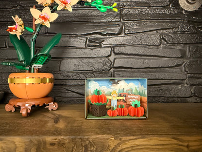 Little Pumpkin Patch Scene DIY Kit pumpkin held in hands to show size