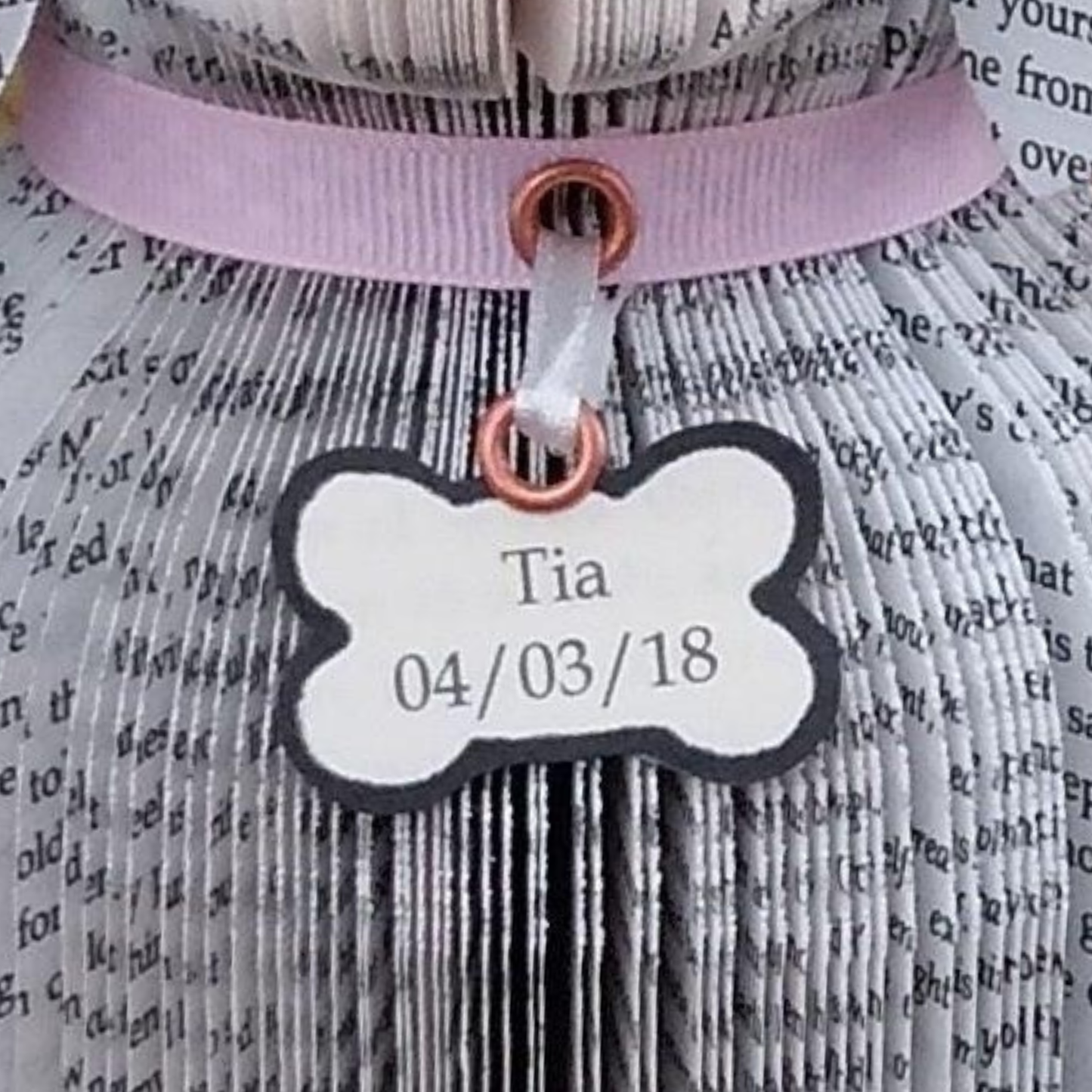 Personalised Dog Book Gift | Handmade Dog Sculpture from a Real Book