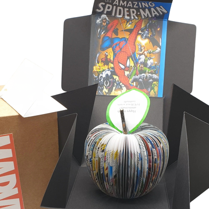 Spider-Man Comic Book Apple | Personalised Gift for Him (4th Anniversary)