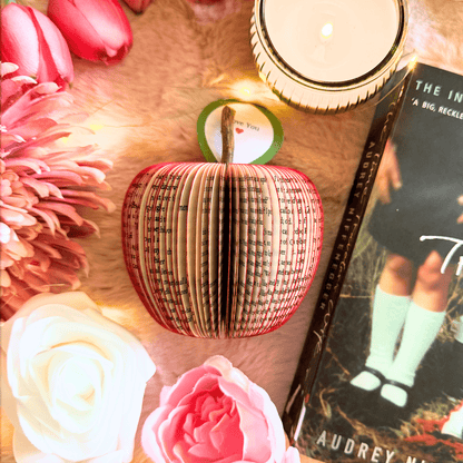 The Time Traveller's Wife book apple presented in luxury gift box, ready for gifting