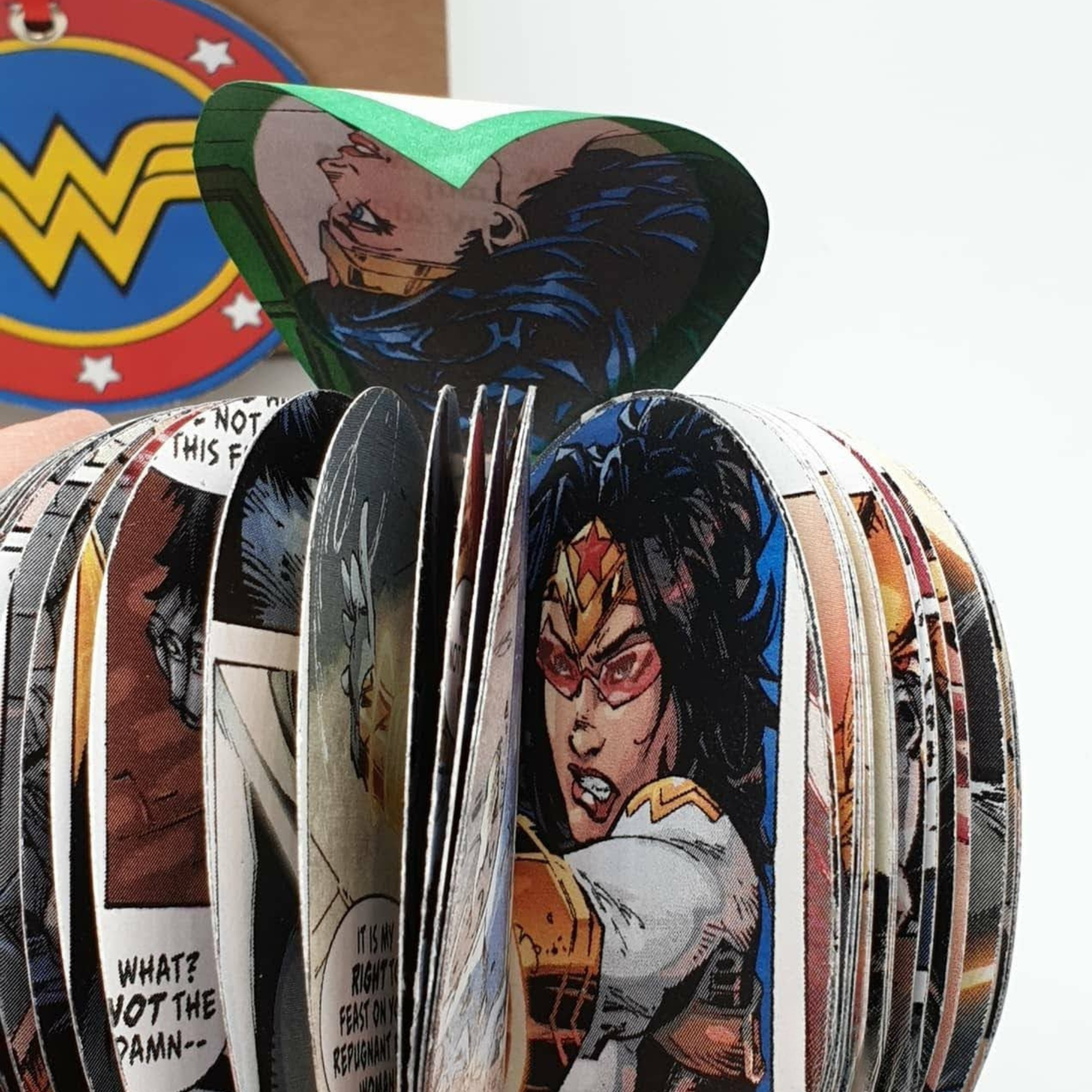 Wonder Woman comic book apple presented in luxury gift box ready for gifting
