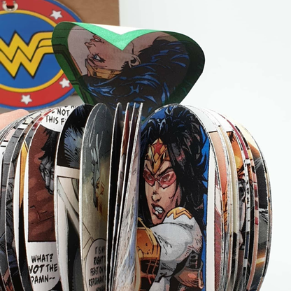 Wonder Woman comic book apple presented in luxury gift box ready for gifting