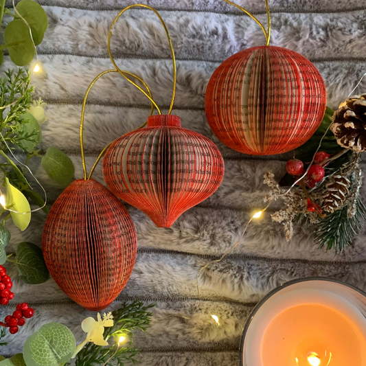 Paper Baubles Hanging Decorations