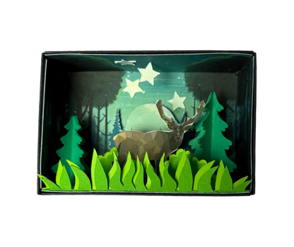 Step-by-step instructions for DIY Paper Scene Kit book art project