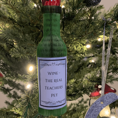 Wine Bottle Hanging displayed hanging as decoration