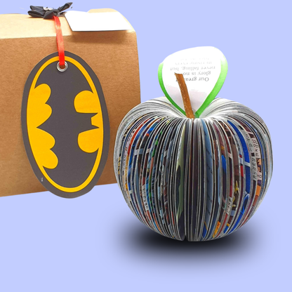 Personalised Batman comic book apple gift for him, DC superhero 4th anniversary gift