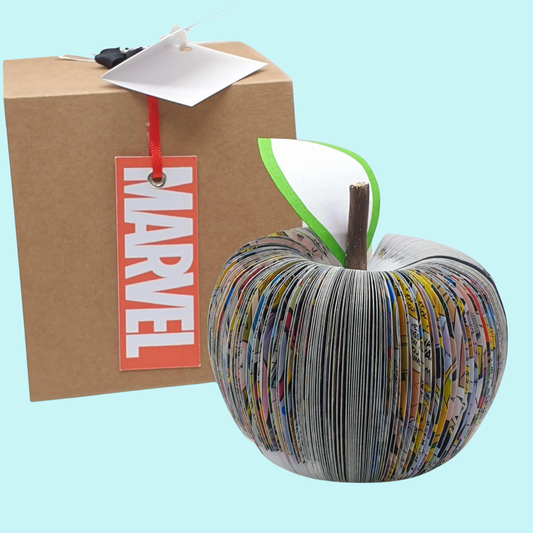 Personalised Fantastic Four comic book apple gift for him, handmade 4th anniversary gift