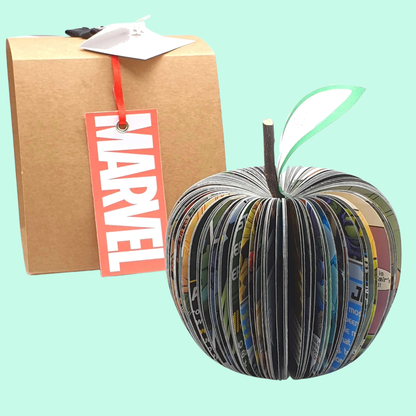 Personalised Hulk comic book apple gift for him, superhero 4th anniversary present
