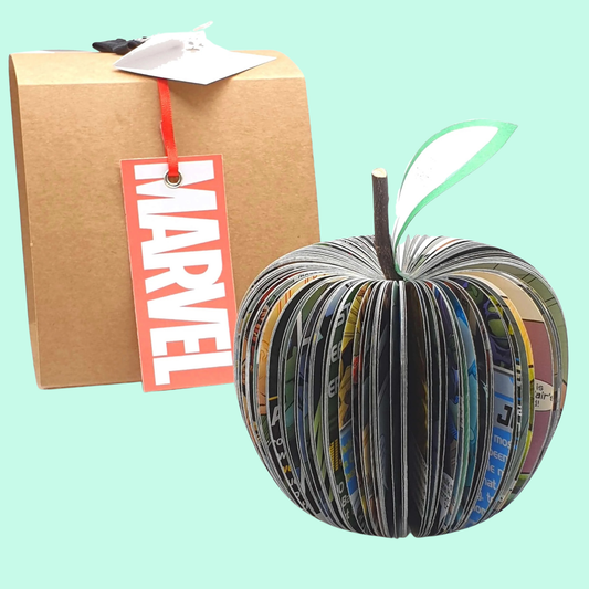 Personalised Hulk comic book apple gift for him, superhero 4th anniversary present