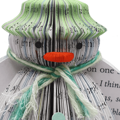 Snowman Book snowman on white background