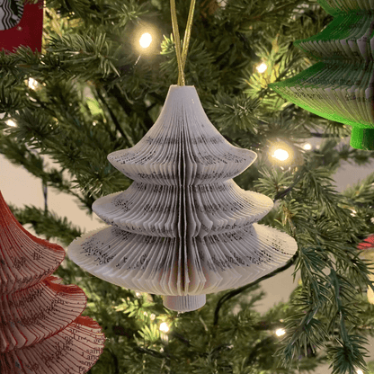 Hanging Christmas Tree hanging on tree, close-up detail