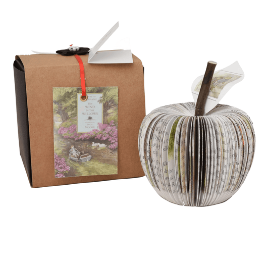 Wind in the Willows book apple personalised teacher gift made from book pages