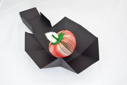 Handmade book strawberry presented in luxury gift box ready for gifting
