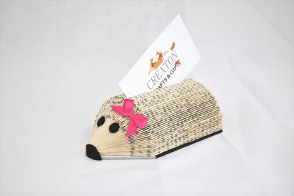 Hedgehog Business Card Holder Book Gift - Paper Apple Co