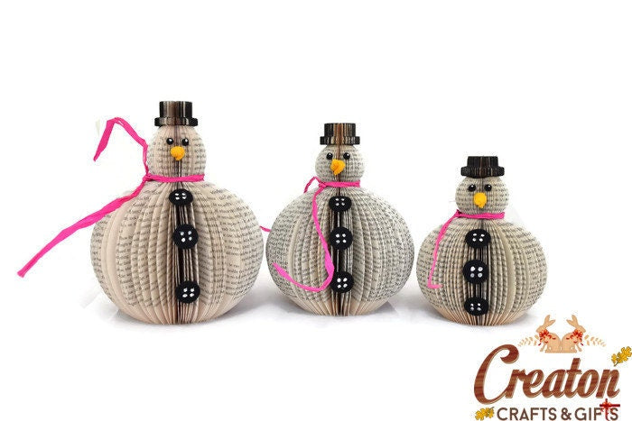 Set of 3 Snowmen Ornaments