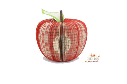Bitten Apple book apple handmade from real book pages, unique literary gift