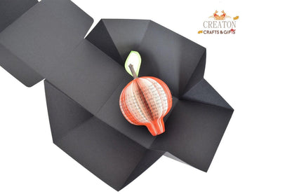 Personalised leaf with custom message on Handmade book pomegranate