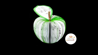 Music book apple presented in luxury gift box, ready for gifting