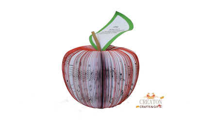 Personalised leaf with custom message on Music book apple