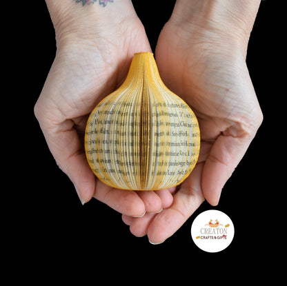 Handmade book onion presented in luxury gift box