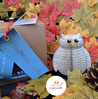 Personalised leaf with custom message on Mini Hedwig