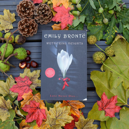 Wuthering Heights book apple with optional matching greeting card