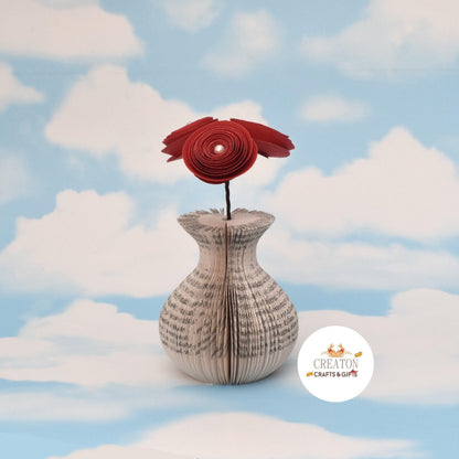 Vase and Red Roses vase on white background