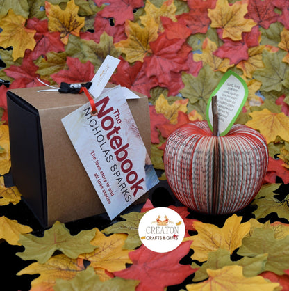The Notebook book apple with optional matching greeting card