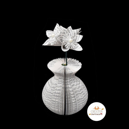Personalised song lyric vase displayed in a home setting