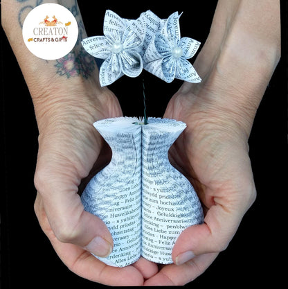 Personalised song lyric vase book gift presented in luxury gift box