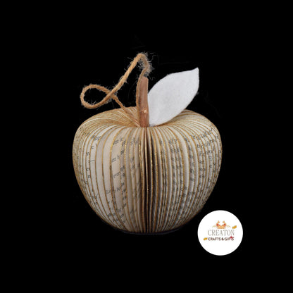 Collection of hanging gold glitter apple book gifts