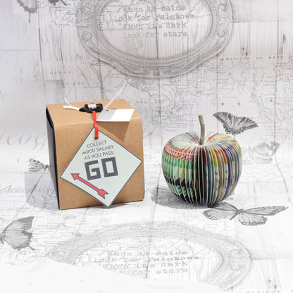 Monopoly Deal book apple presented in luxury gift box, ready for gifting