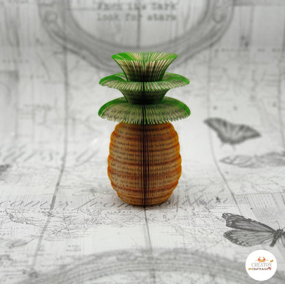 Personalised leaf with custom message on Pineapple book apple
